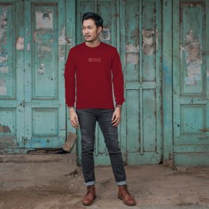 Anyway Kaos Panjang "Anyway" Maroon 679