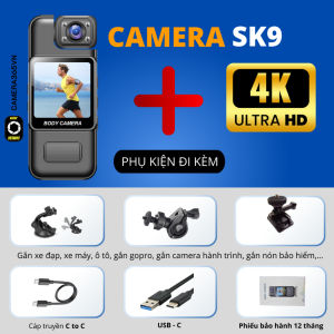 Camera Mini Không Dây 4K-60FPS Quay Mọi Nơi Tiện LợiChống rυngGắn XeCầm Tay - Camera Hành Trình