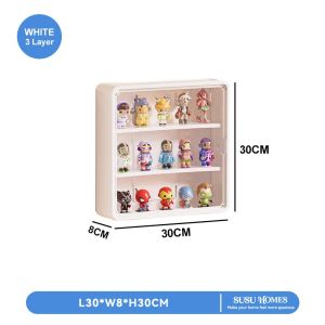 SUSU HOMES Wall-Mounted Acrylic Display Box Figure Blind Box Storage Transparent Dustproof Doll Organizer Cabinet 手办收纳盒