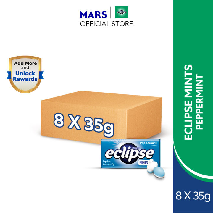 Eclipse Peppermint Bundle 35g x 8 Mints / Intense Freshness / Gift