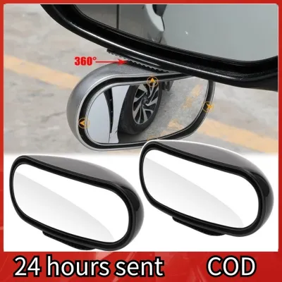 【COD】1Pc Car Blind Spot Mirror Rear View Mirror Universal Side Rear Mirror Car Back Mirror 360° Adjustable Wide Angle
