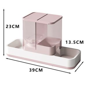 THPET 2in1 เครื่องให้อาหาร-น้ำ ไหลเองอัตโนมัติ ที่ให้อาหารสัตว์เลี้ยง เกรดพรีเมี่ยม สําหรับลูกสุนัข แมว ในร่ม