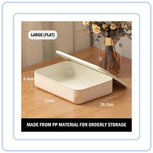 【Pure Care】 Simple Japanese Minimalist Design Storage Box Stackable With Cover Household Container Organiser