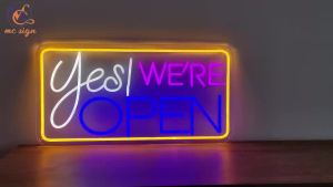 Customizable Open Acrylic LED Neon Lights for Store Business  Design Wall Gaming Room Decoration