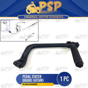 Pedal Stater Grand (Hitam) - Pijakan Injakan Slah Selah Selahan Engkol Kick Kik Pedal Starter Honda