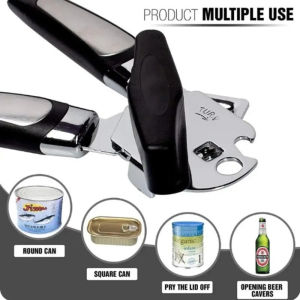 3-in-1 Stainless Steel Can Opener Manual Can Opener Bottle Opener Kitchen Multifunctional Grip Opener
