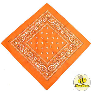 MaxPlus Cotton Fashion Hip Hop Classic Bandana Square Scarf 55cm*55cm Black Red Headband Printed