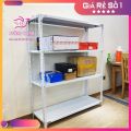 Kệ sắt  V lỗ đa năng 4 tầng, dài 1m x rộng 40cm x cao 1.2-1.5m. Lắp Ghép Đa Năng, kệ trưng bày sản phẩm. 