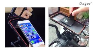 Ceyes Waterproof Motorcycle Bike Phone Holder Case Stand Adjustable Touch Screen Cellphone Holder