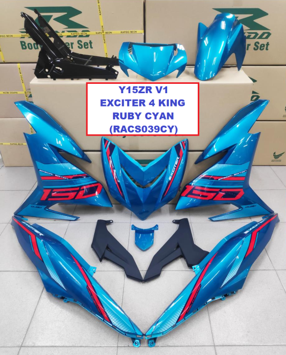 Rapido Cover Set Yamaha Y Zr V V Exciter King Accessories Motor Y Ysuku Ruby Cyan Blue