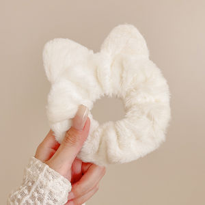 Cột tóc lông nhung tai Mèo dễ thương - Scrunchies mềm mại cột không đau tóc cho nữ phong cách Hàn Quốc