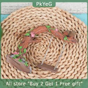 [COD] PkYeG KITCHEN Miniature Fairy Garden Swing Flower Tree Swing Figurine Swing Model For Micro Landscape Courtyard Garden Outdoor Display Decor
