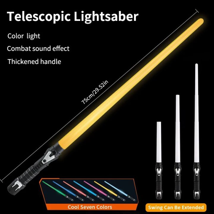 Lightsaber Toys Child Scalable Laser Sword Light Saber Sound Retractable Neopixel Double Bladed