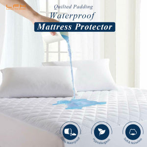 Waterproof Mattress Pad Cover Anti Mites Quilted Padding Mattress Protector Deep Pocket Mattress Topper Washable