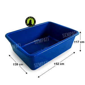 SEMPATI Bak Baskom Pasir Kucing Size Jumbo XL Cat Litter Box Wadah Tempat Kotoran Pup Poop Kucing Cat Kitten Anabul Puppy Hewan Kelinci Sugar Glider