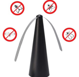 【Ship Today】1PC Mosquito Repellent Fan Leaf Repeller halau lalat Automatic Fly Trap Killer Tabletop Device Catcher Pest Outdoor Table USB Powered Portable Fly Bug Repellent Deterrent Fan for Picnic BBQ