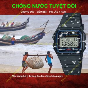 Đồng Hồ CAS|O Điện Tử  Chống Nước Tuyệt Đối  1 Sx tại Malaysia Pin Lâu 7 Năm Đầy Đủ Chức Năng Ch11