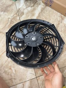 Quạt dàn nóng 30cm 12in cánh cong hàng l1 cao cấp 12v hoặc 24v quạt chế siêu gió lắp ô tô
