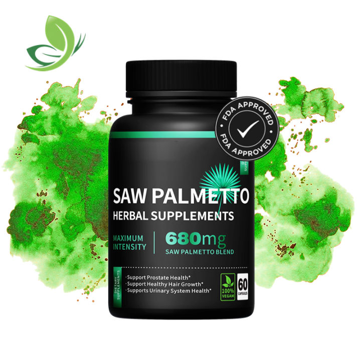Saw Palmetto Supplement 680 mg Promotes Prostate Health, Maintains