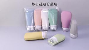 my travel Silicone travel dispensing bottles flat cosmetic storage bottles toiletry and skincare dispensing bottle set