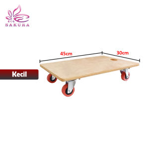 Troli Kayu Roda Pemindah Barang / Troli Model Dorong Multifungsi - SOSOYO