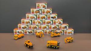 Excavator Childrens Toy Car 1/64 Alloy Engineering Pull Back Car Car Model Forklift Fire Door Opening Simulation Car Model Set Boys toy car Gift