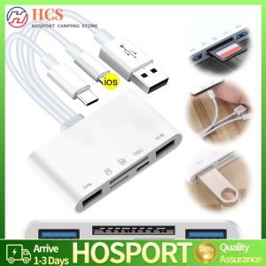 【HCS】 5-In-3 SD Card Reader USB3.0 Flash Drive OTG Adapters No APP Requires Multi Smart Card Readers For iPhone PC Laptop
