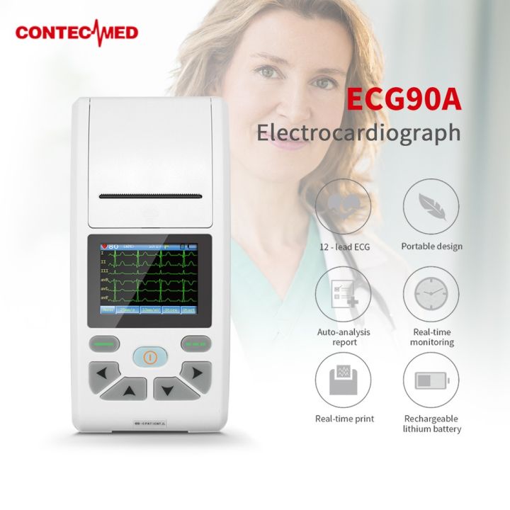 ContecMed ECG90A Single Channel Electrocardiograph Color ECG Machine ...