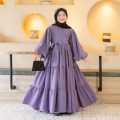 Gamis Anak Perempuan Usia 7 - 13 Tahun / Dress anak Katun Polos / Gamis susun anak terbaru 2024. 