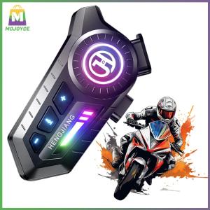 Wireless Helmet Earphone with Noise Cancellation BT Headphones with Colored Lights for Motorcycles Skiing and Cycling
