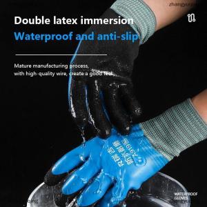 [COD] zhangyuqing Latex Water Resistant Fully Coated Nylon Gloves Cold Resistant Gardening Gloves