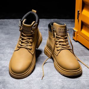 Giày Boot Nam MWC 8049 - Giày Boot Nam Cổ Cao Kiểu Dáng Thắt Dây Năng Động Cá Tính