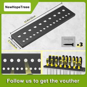 NewHopeTreee อุปกรณ์จัดเครื่องมือโลหะติดผนังสำหรับการจัดเก็บไขควงคีมค้อนและประแจในการประชุมเชิงปฏิบัติการ