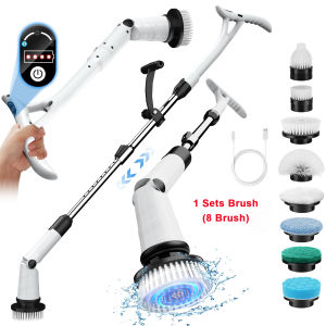2500mAh Cordless Electric Cleaning Brush for Bathroom Electric Spin Scrubber Floor Brush for Toilet