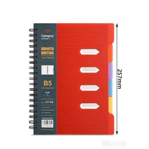 OWNNEW Cuộn dây dày dặn Sổ tay lò xo 210 trang Dòng kẻ rộng Sổ tay gáy lò xo Đơn giản hóa Đóng gáy bằng dây đôi Sổ ghi chép sơ bộ Dành cho Học Sinh