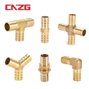 CGdailyToolsMix Brass Hose Barb Fitting Equal L Shape Adapter Fuel Connector 6mm 8mm 10mm 12mm 14mm 16mm
