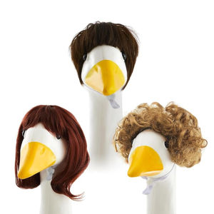 Long Straight Cosplay Wig Goose wig Porch Goose Wig wig goose headpiecewig goose accessory Goose clothes are in violet character costume wig long synthetic-look cosplay hairpiece