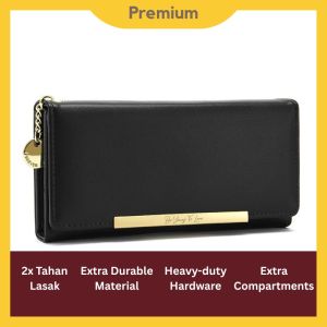DROPASSIST 1487 Women Long Purse  PU Leather Ladies Wallet Wanita Beg Duit Panjang Dompet Lipat Kulit