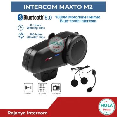 MAXTO M2 INTERCOM BLUETOOTH HELM 6 RIDER VS FREEDCONN SENA ORIGINAL