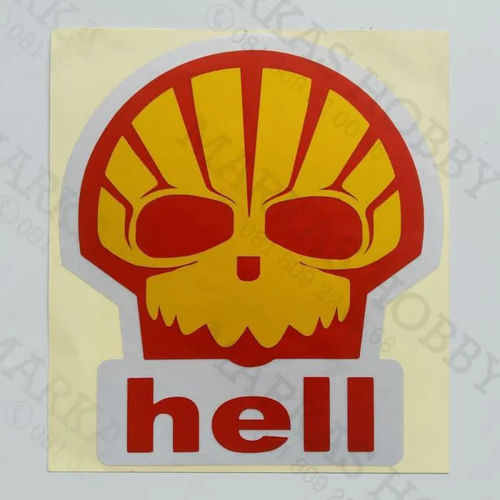 Shell Hell Parody Sticker Stiker / Sticker Shell Hell Logo | Lazada Indonesia
