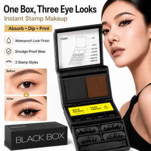 One-Stamp Eye Makeup Kit 3-In-1 Eyeshadow Stamp Box Quick Daily Makeup Waterproof Long Lasting Daily Use Portable Eye Beauty Tool For Women