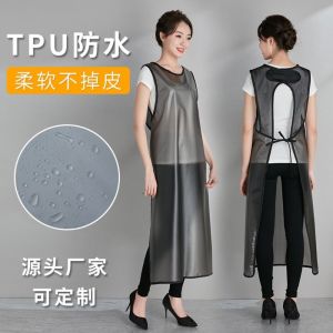 MKEB MALL Trong suốt Tạp dề nhà bếp Chống thấm nước và dầu Bền bỉ Tạp dề dài Nhẹ Di động Tạp dề đầu bếp Nhà bếp