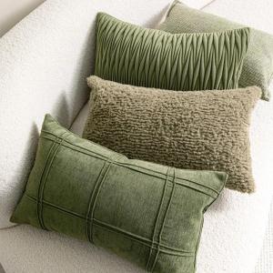 Nordic Green Light Luxury Pillow Cover Decorative Modern Minimalism Pillow Cases Home Living Room Sofa Bedhead Cushion Covers2026