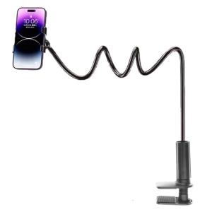 Double Mode Adjustable Flexible Gooseneck Phone Mount Bedside Table Holder Support For Bed Desk With 360 Degree Rotation