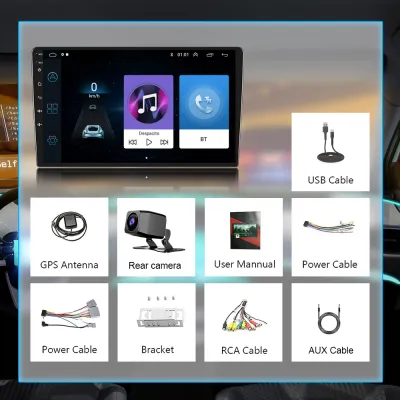 Car Radio Android Player with 360 Camera 4 Core 4G+32G DSP Car System Car Player Support WIFI GPS Bluetooth RDS Radio Kereta