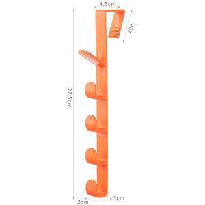 Multifunctional Five-section Hook Portable Coat Hook Behind Door Towel Hook Seamless Hook Clothes Hook Home Supplies