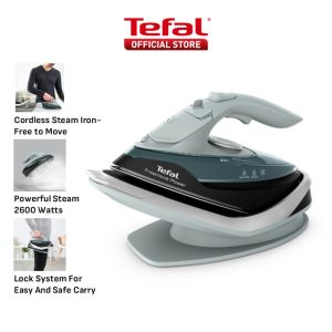Tefal Freemove Power Cordless Steam Iron FV6672 – Powerful 2600W Lightweight Smart Auto-Off Anti-Drip Anti-Scale