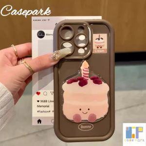Casepark Casing For iphone 16 promax 16plus 15 promax pro 15 plus 14 promax 11 promax iPhone 16 15 14 13 12 11 Pro Max X XR Xs Max 3D Cartoon Cute Cake Doll With Chain INS Style Colorful Phone Cases TPU Soft Silicone Shockproof Phone Back Cover
