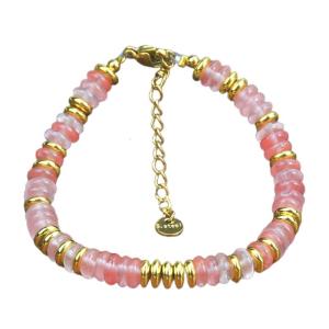 Vòng tay thủ công với đầy màu sắc đá tự nhiên hợp thời trang đính cườm Bohemia handchain phụ kiện đeo tay thời trang độc đáo