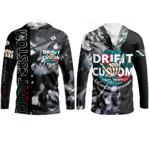 Motorcycle Long Sleeve Jersey for Men – Hooded & Fully Sublimated